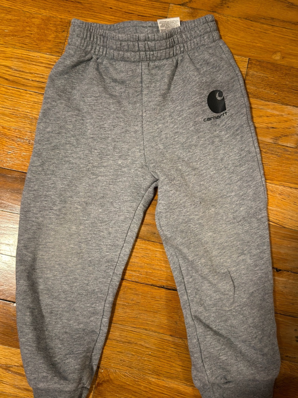Two Carhartt Kids' Gray Fleece and black Jogger Pants bundle